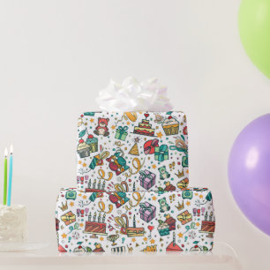 Glücklicher Geburtstag Kinder Geschenkpapier