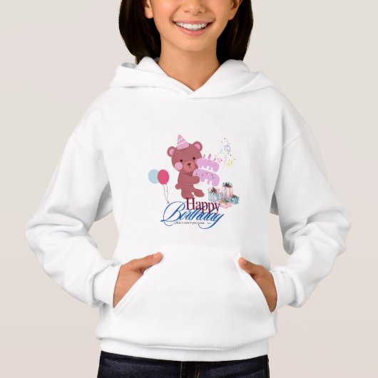 Glücklicher Geburtstag Kinder Pullover Hoodie (Vorderseite)