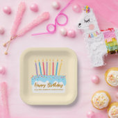 Glücklicher Geburtstag Kuchen Chic Benutzerdefinie Pappteller (Party)