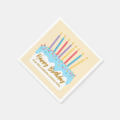 Glücklicher Geburtstag Kuchen Chic Benutzerdefinie Serviette (Ecke)
