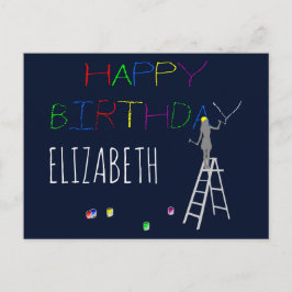 Glücklicher Geburtstag lustig anpassbar Postkarte