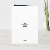 Glücklicher Geburtstag Lustiges Alien-Raumschiff-G Karte (Rückseite)