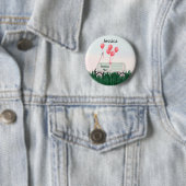 Glücklicher Geburtstag Mädchen Wagen Knopf Pin Button (Beispiel)