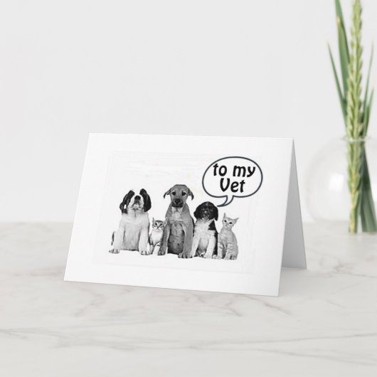 GLÜCKLICHER GEBURTSTAG **MEIN VETERINARISCHER** UN KARTE (Vorderseite)