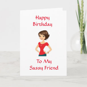 GLÜCKLICHER GEBURTSTAG **MEINE SASSY-FREUND**-KART KARTE