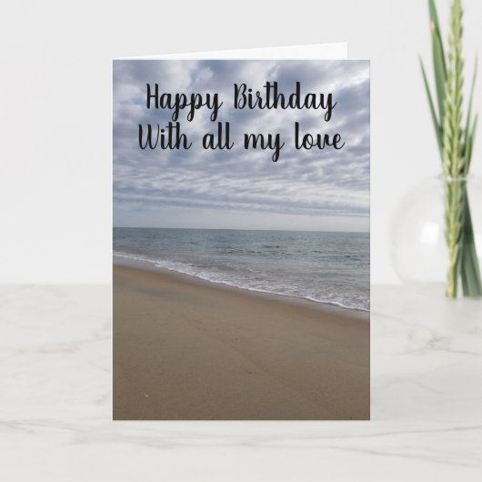 GLÜCKLICHER GEBURTSTAG MIT *ALL MEINE LIEBE* FEIER KARTE (Vorderseite)