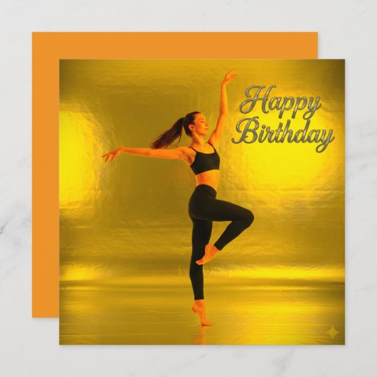 GLÜCKLICHER GEBURTSTAG MIT EINEM TANZMÄDCHEN (Vorne/Hinten)