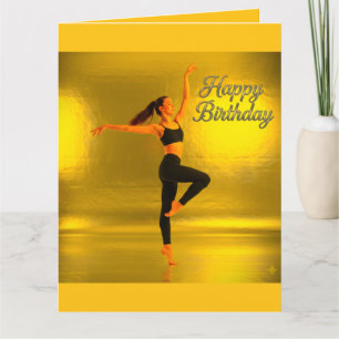 GLÜCKLICHER GEBURTSTAG MIT EINEM TANZMÄDCHEN KARTE