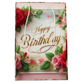 glücklicher Geburtstag Mittlere Geschenktüte (Vorderseite)