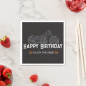 Glücklicher Geburtstag Motorradfahrer Serviette (Beispiel)