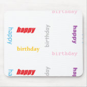 Glücklicher Geburtstag Mousepad (Vorne)