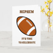 GLÜCKLICHER GEBURTSTAG ***NEPHEW*** FUSSBALLSYLE KARTE (Gelbe Blume)