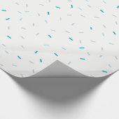 GLÜCKLICHER GEBURTSTAG niedlicher blass blauer Bab Geschenkpapier (Ecke)