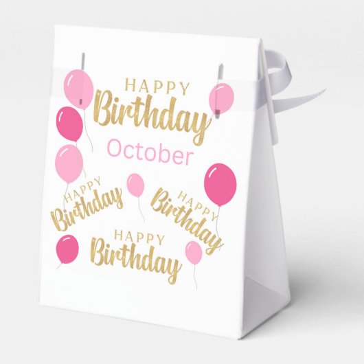 Glücklicher Geburtstag Oktober Geburtstag Geburtst Geschenkschachtel (Rückseite)