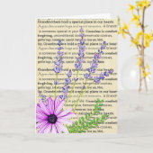 Glücklicher Geburtstag Oma Lila Blumenstil Vintag Karte (Gelbe Blume)