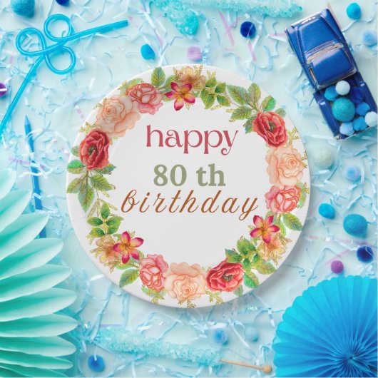 Glücklicher Geburtstag Papierplatte Pappteller (Party)