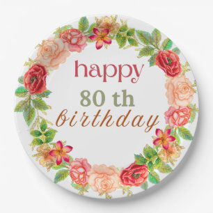 Glücklicher Geburtstag Papierplatte Pappteller