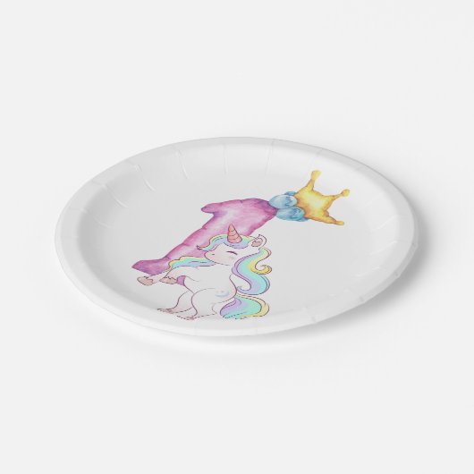 glücklicher Geburtstag Pappteller (Schrägansicht)