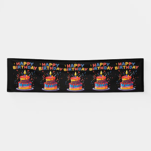 Glücklicher Geburtstag Party Thema Zubehör 2,5x10 Banner