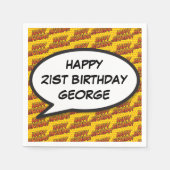 GLÜCKLICHER GEBURTSTAG Personalisierte Fun-Speech- Serviette (Vorderseite)