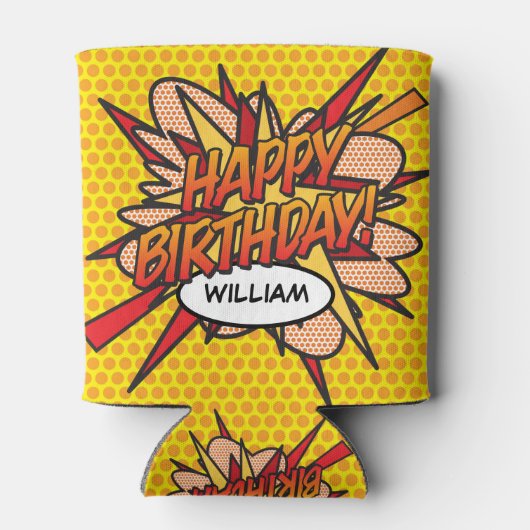 GLÜCKLICHER GEBURTSTAG Personalisierter Spaß Moder Dosenkühler (Rückseite)