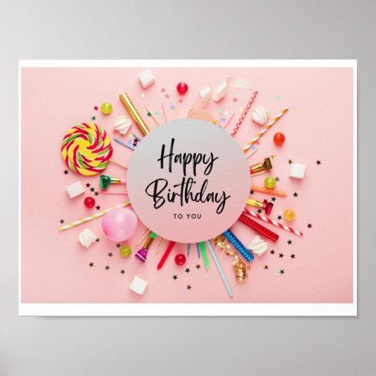 glücklicher Geburtstag Poster (Vorne)