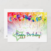 glücklicher Geburtstag Postkarte (Vorne/Hinten)