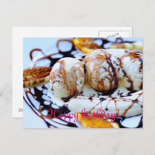 glücklicher Geburtstag Postkarte (Vorne/Hinten)