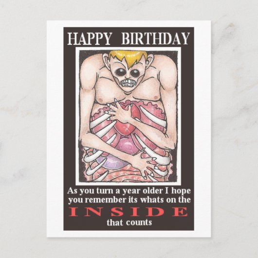 glücklicher Geburtstag Postkarte (Vorderseite)