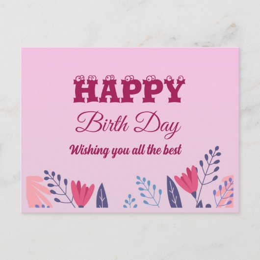 Glücklicher Geburtstag 😍 😍 😍 Postkarte (Vorderseite)