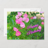 glücklicher Geburtstag Postkarte (Vorne/Hinten)