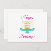 Glücklicher Geburtstag Postkarte (Vorne/Hinten)