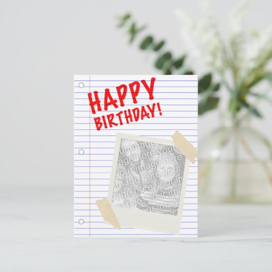 glücklicher Geburtstag Postkarte (Stehend Vorderseite)