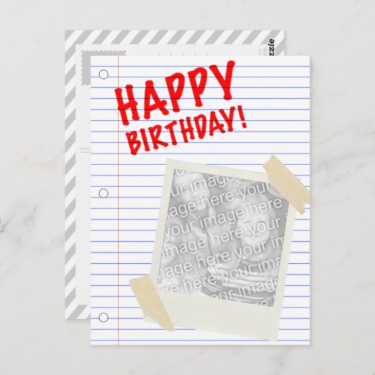 glücklicher Geburtstag Postkarte (Vorne/Hinten)