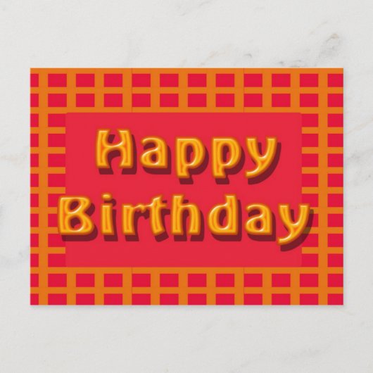 glücklicher Geburtstag Postkarte (Vorderseite)