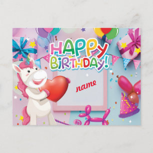 glücklicher Geburtstag Postkarte