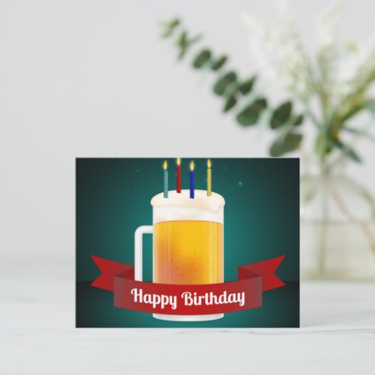 glücklicher Geburtstag Postkarte (Stehend Vorderseite)