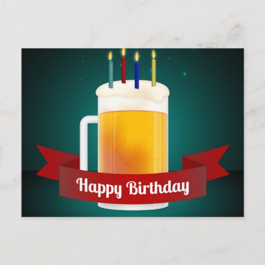 glücklicher Geburtstag Postkarte (Vorderseite)