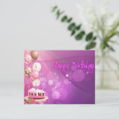 glücklicher Geburtstag Postkarte (Stehend Vorderseite)