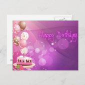 glücklicher Geburtstag Postkarte (Vorne/Hinten)