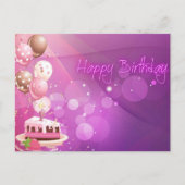glücklicher Geburtstag Postkarte (Vorderseite)