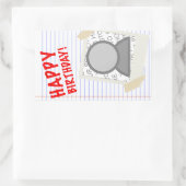 glücklicher Geburtstag Rechteckiger Aufkleber (Tasche)