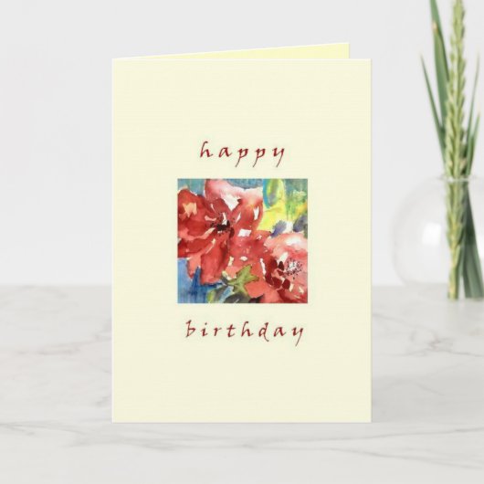 glücklicher Geburtstag, Rose Karte (Vorderseite)