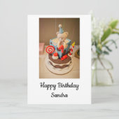 Glücklicher Geburtstag Sandra Feiertagskarte (Stehend Vorderseite)