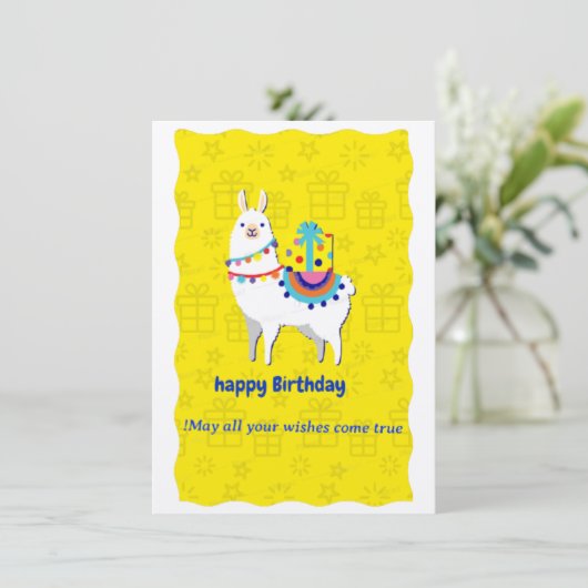 glücklicher Geburtstag Save The Date (Stehend Vorderseite)