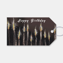 Glücklicher Geburtstag Schokoladenkuchen Kerze Ges Geschenkanhänger