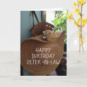 GLÜCKLICHER GEBURTSTAG *SCHWESTER IN LAW* KARTE (Gelbe Blume)