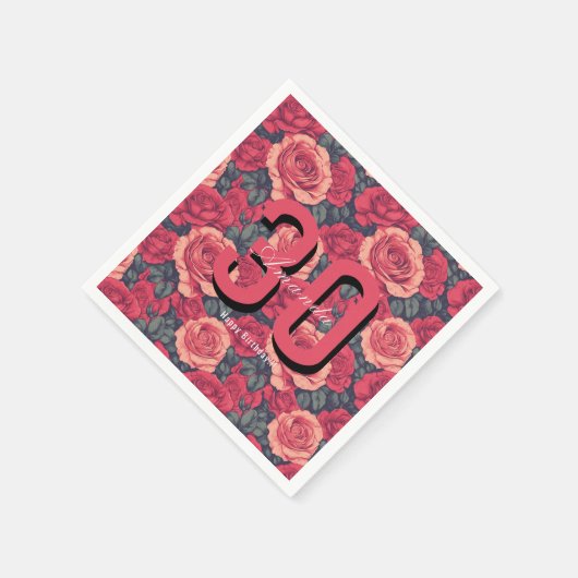 Glücklicher Geburtstag Serviette (Ecke)