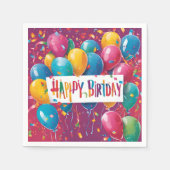 glücklicher Geburtstag Serviette (Vorderseite)