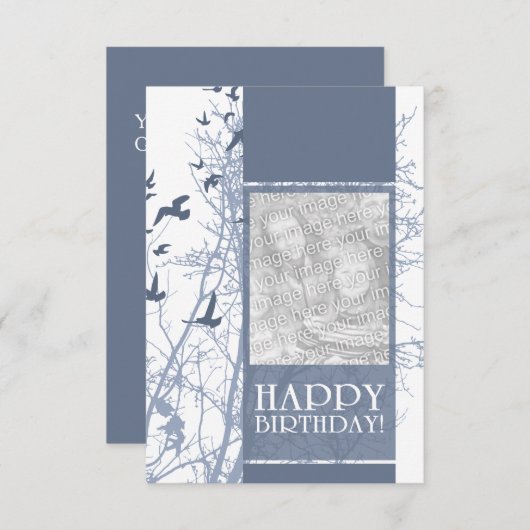 glücklicher Geburtstag (Silhouette) (Vorne/Hinten)